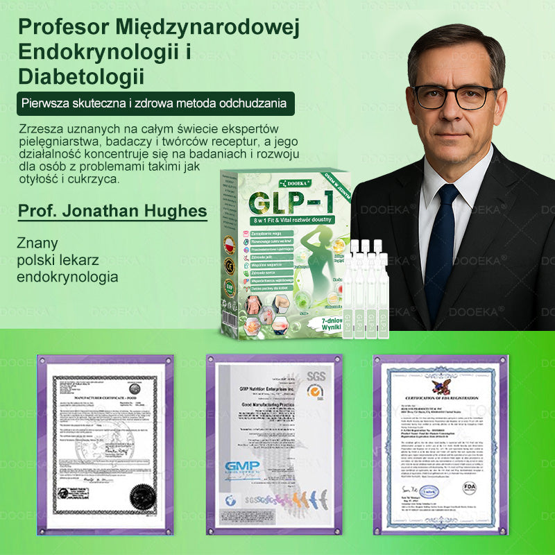 DOOEKA® GLP-1 8 w 1 Fit & Vital roztwór doustny 💚 Raz dziennie, widoczne zmiany w ciągu 7 dni / W przypadku otyłości, zdrowia serca i układu krążenia, cukrzycy, bezdechu sennego, zdrowia jelit, problemów ze stawami i wielu innych